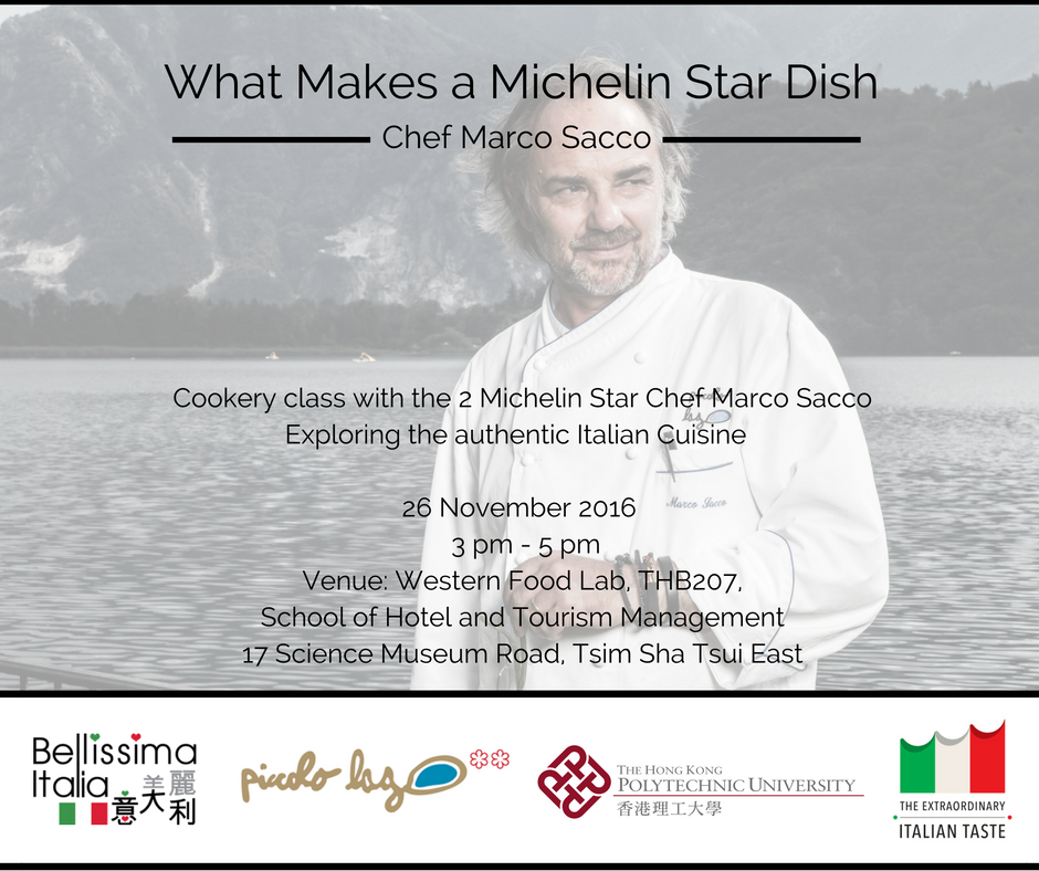 Cooking Class with Michelin Star Chef Marco Sacco Hong Kong