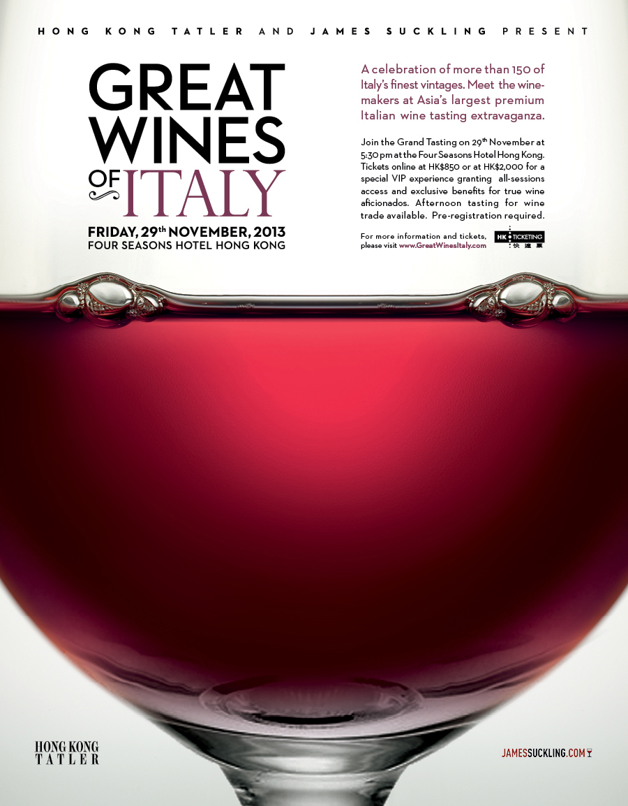 Savour the taste of Italy at Great Wines of Italy at Hong Kong