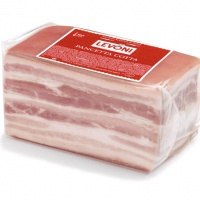 Cooked Pancetta with skin