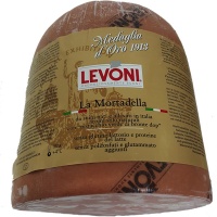 Mortadella Medaglia d'Oro 5kg with Bronte Green DOP Pistachios logo