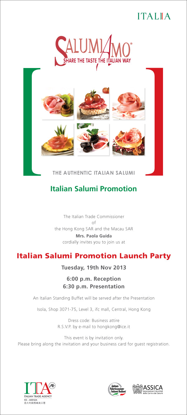 Salumiamo Hong Kong - Italian Salumi Promotion